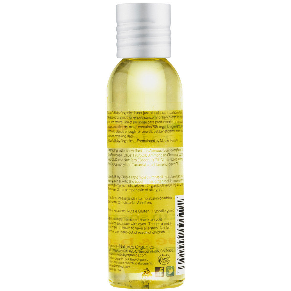 Organic Massage & Baby Oil Mandarin Coconut