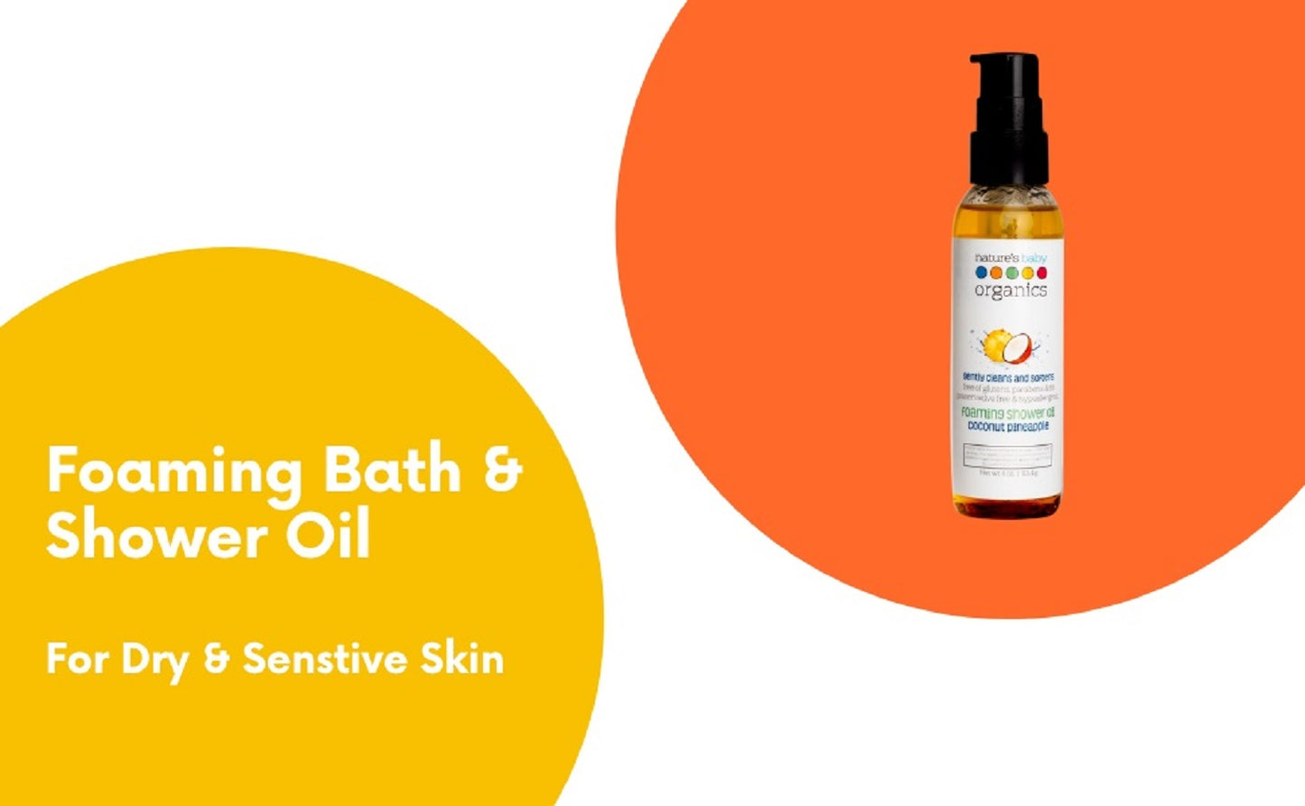 Gentle Foaming Shower Oil for Mom and Baby 4 oz
