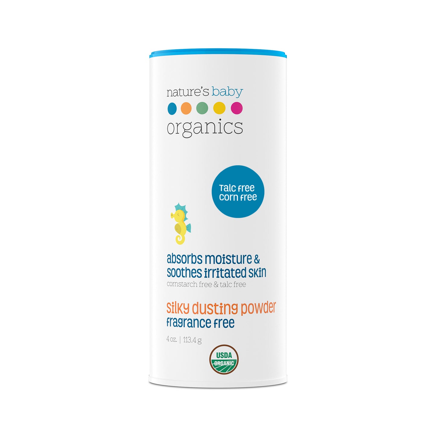 Organic Silky Baby Powder Fragrance Free 4 oz