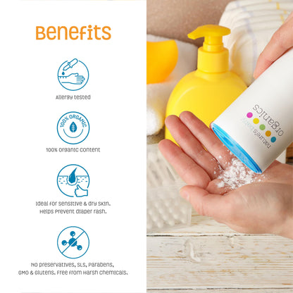 Organic Silky Baby Powder Fragrance Free 4 oz