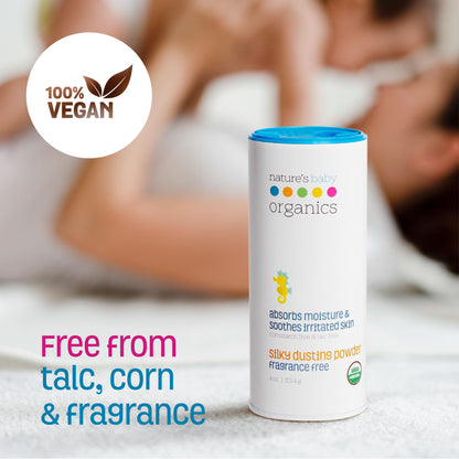 Organic Silky Baby Powder Fragrance Free 4 oz
