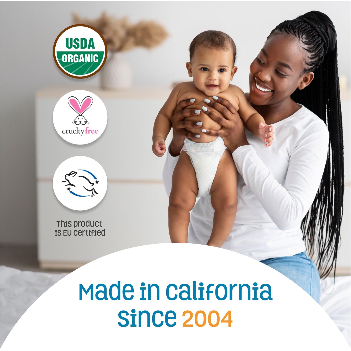 Organic Silky Baby Powder Fragrance Free 4 oz